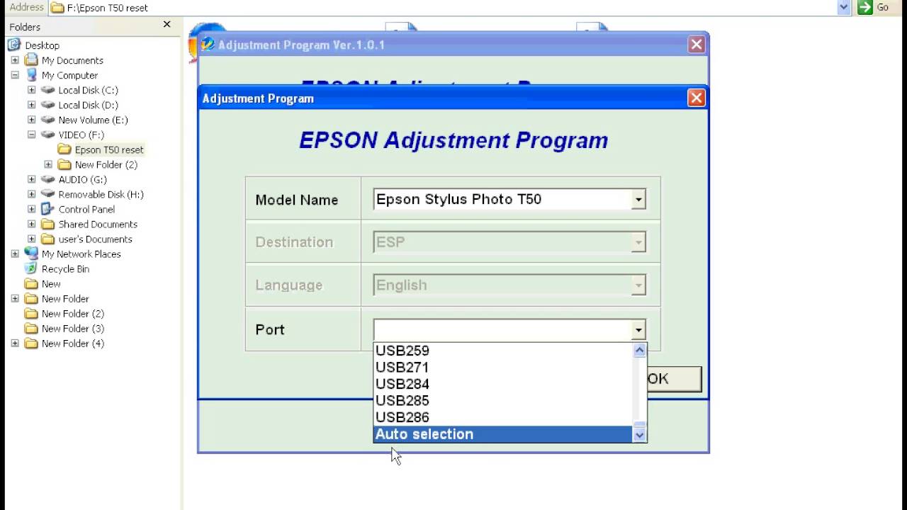 epson 4000 adjustment wizard programming